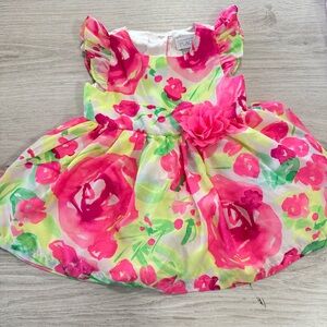 The Children's Place Pink and Green Floral Dress
